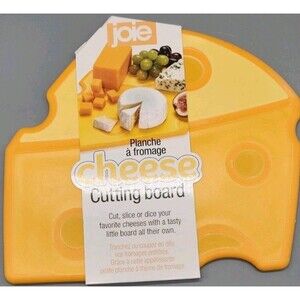 Joie Cheese Shaped Cutting Board BPA Free Plastic Yellow